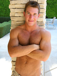 Muscled stud Colin posing naked